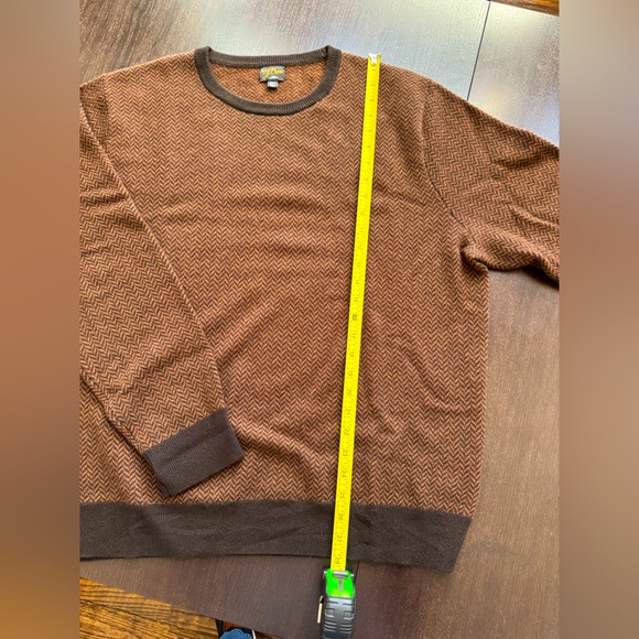 J. Crew Cashmere Herringbone Sweater, Brown/Rust, XXL, EUC - Picture 5 of 7